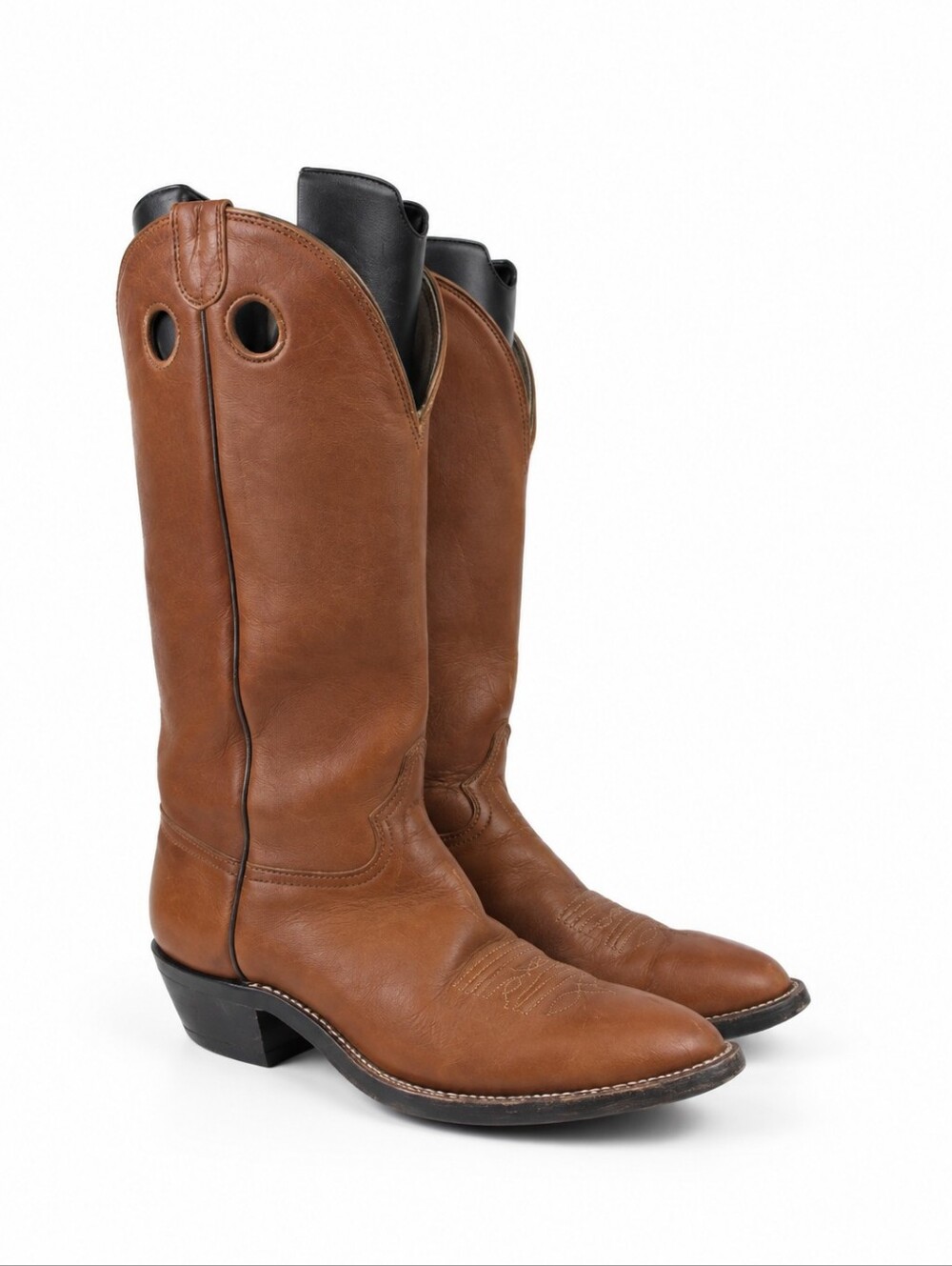 Hondo 7875 Natural Retan Leather Men's Cowboy Boots Size 9D
